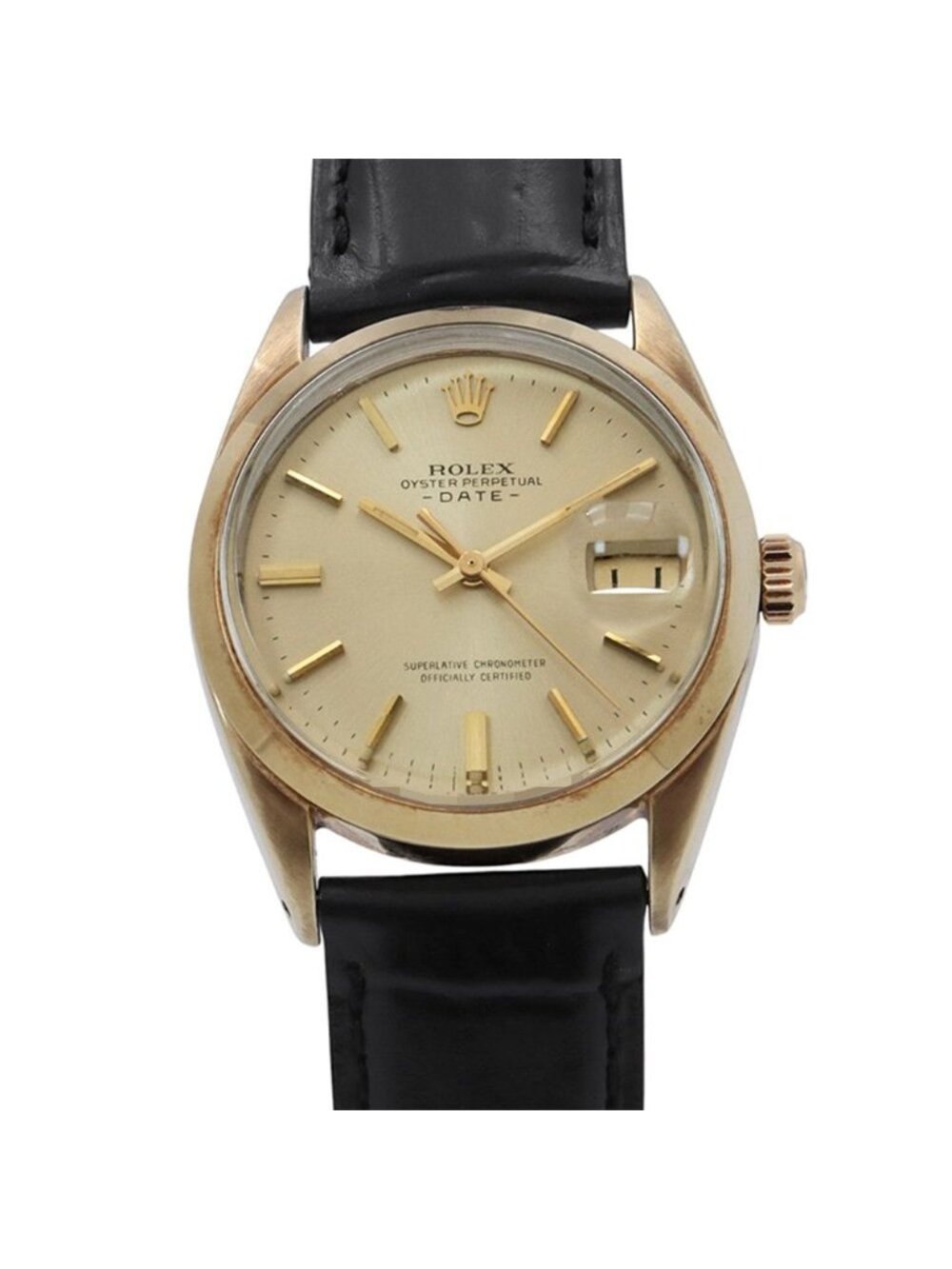 Rolex Oyster Perpetual Date No 29 Watch Champagne Dial Vintage
